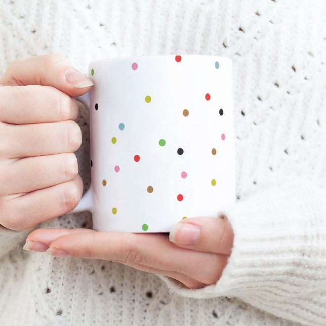 retro COLORFUL polka dot CHRISTMAS modern holiday Coffee Mug (Creator Uploaded)