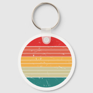retro colors cute keychain
