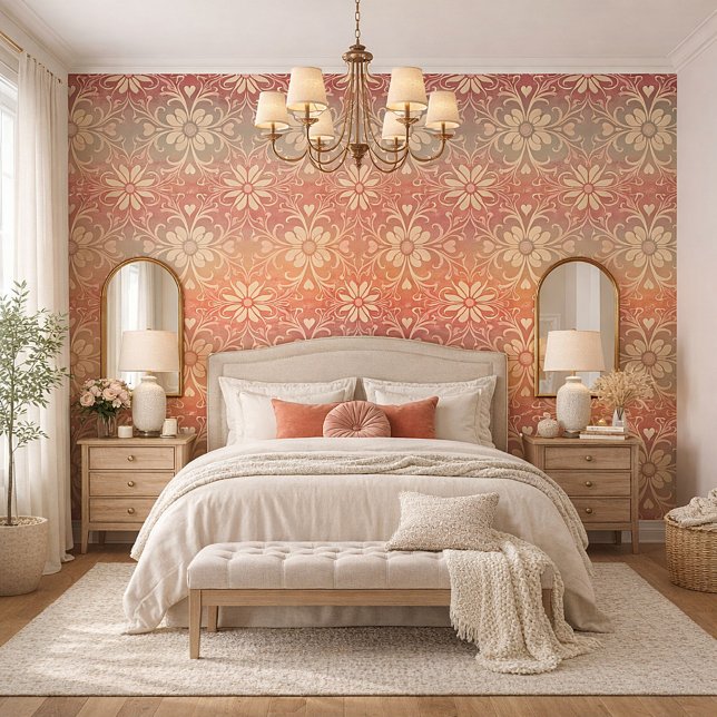 Retro colour blend floral wallpaper (Creator Uploaded)