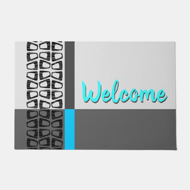 Retro Colour Block Doormat (Front)
