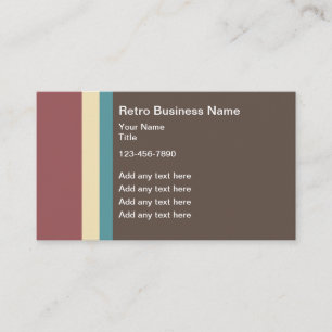 Retro Colour Business Cards Design Template