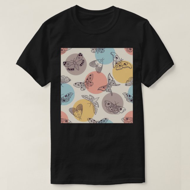 Retro Colour Butterfly T-Shirt (Design Front)