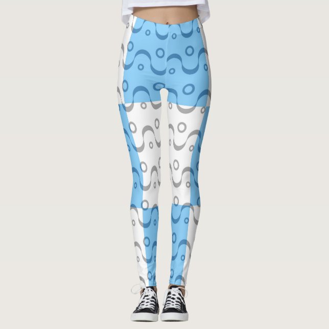 Retro Colour Fifties Pattern #10 Leggings (Front)