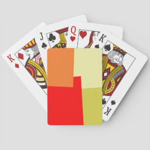 Retro Colour Geometric Pattern #3 Playing Cards