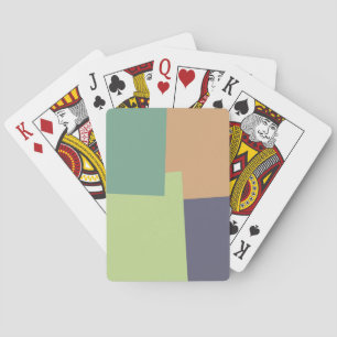 Retro Colour Geometric Pattern #4 Playing Cards
