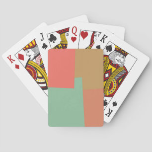 Retro Colour Geometric Pattern #8 Playing Cards