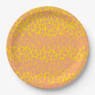 Retro Colour Leopard Print Skin #11 Paper Plate