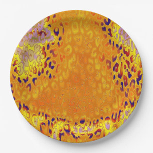 Retro Colour Leopard Print Skin #18 Paper Plate