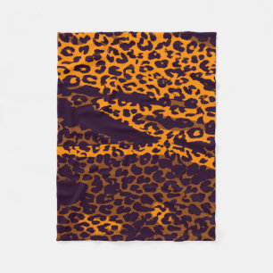 Retro Colour Leopard Print Skin #27 Fleece Blanket