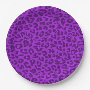 Retro Colour Leopard Print Skin #50 Paper Plate