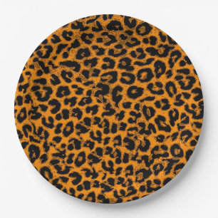 Retro Colour Leopard Print Skin #61 Paper Plate