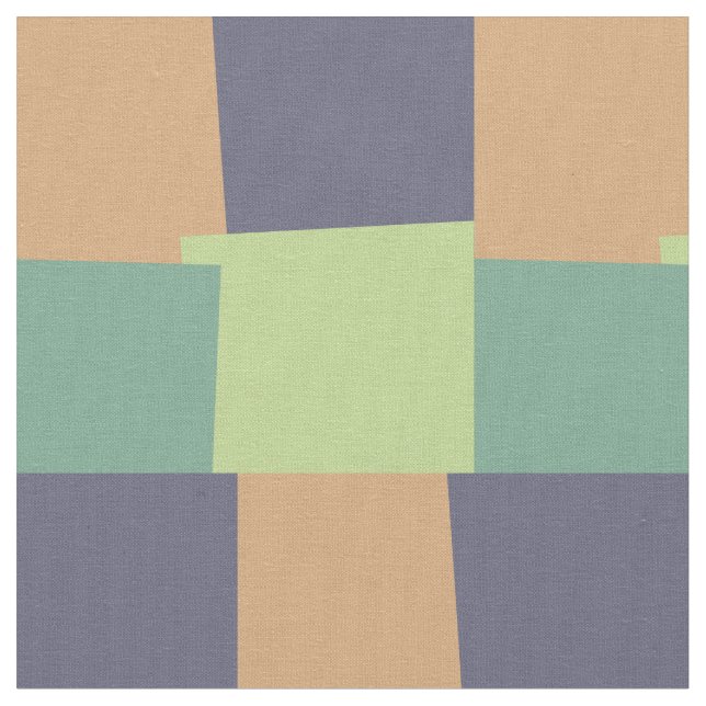 Retro Colour Modern Geometric Pattern #4 Fabric (Close Up)