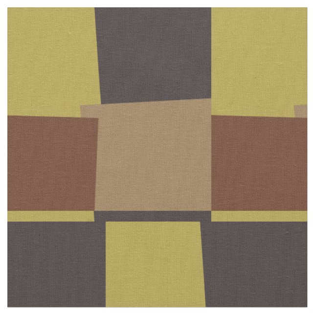 Retro Colour Modern Geometric Pattern #6 Fabric (Close Up)