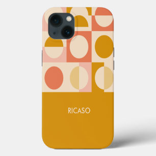 Retro Colour Pattern Personalised iPhone 13 Case