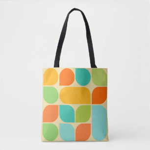 Retro colour pattern tote bag