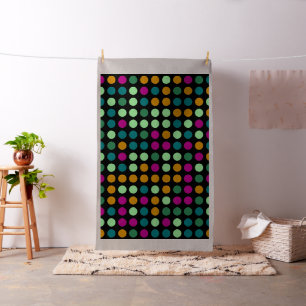 Retro Colour Polka Dot Circles Pattern #4 Fabric
