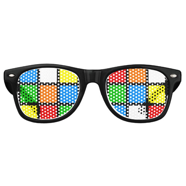 Retro Colour Puzzle Sunglasses (Front)