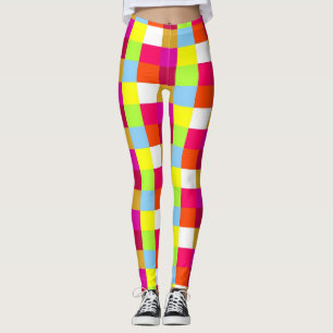 Retro Colour Squares Pattern #21 Leggings