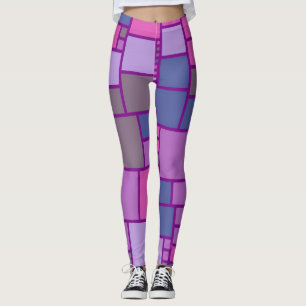 Retro Colour Squares Pattern #8 Leggings