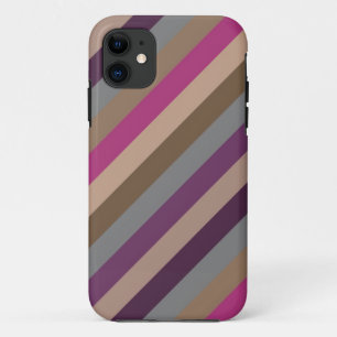 Retro Colour Stripe Pattern 3 iPhone 11 Case