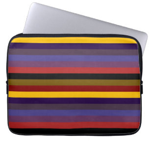 Retro Colour Stripe Pattern 9 Laptop Sleeve