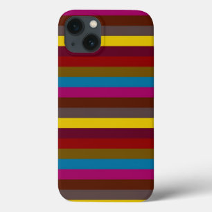 Retro Colour Stripe Pattern iPhone 13 Case