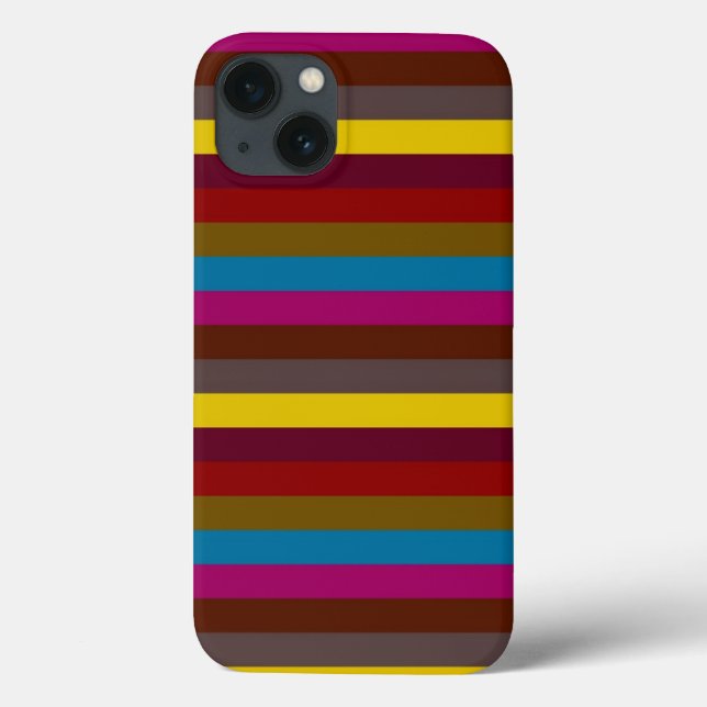 Retro Colour Stripe Pattern Case-Mate iPhone Case (Back)