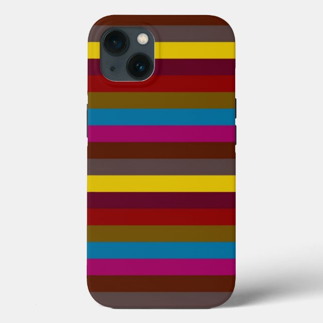 Retro Colour Stripe Pattern Case-Mate iPhone Case (Back)