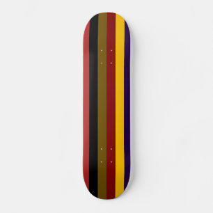 Retro Colour Stripe Pattern Skateboard