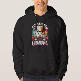 Retro Colour Style Guinea Pig Grandma Hoodie