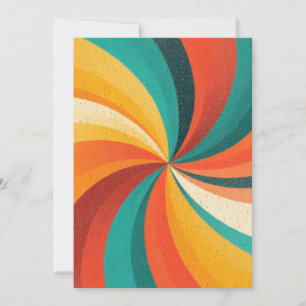 Retro Colour Swirl – Vintage Abstract Background Holiday Card