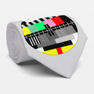 Retro colour tv test screen tie