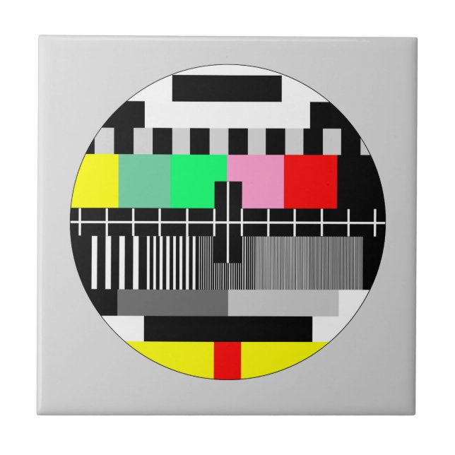 Retro colour tv test screen tile (Front)