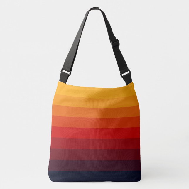Retro coloured rainbow crossbody bag (Front)