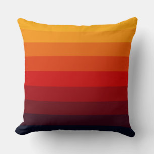 Retro coloured rainbow cushion