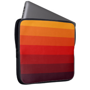 Retro coloured rainbow laptop sleeve