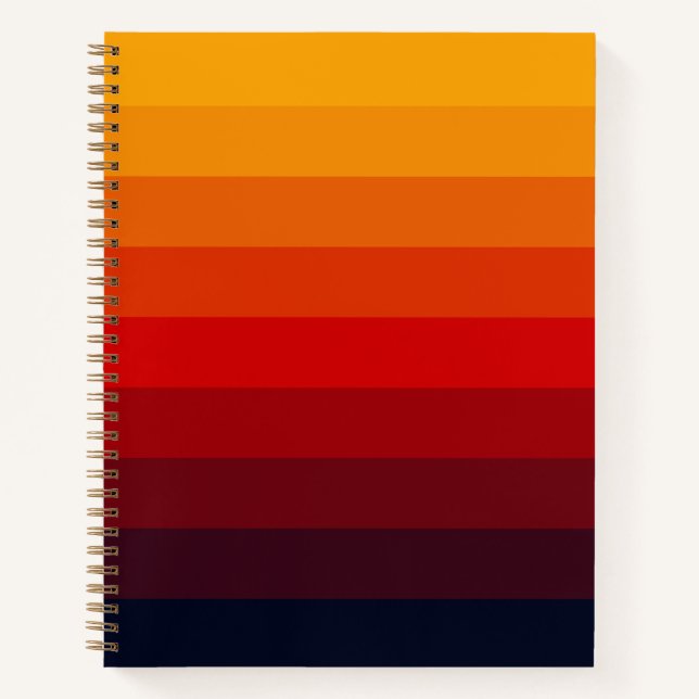 Retro coloured rainbow notebook (Front)