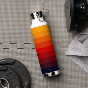Retro coloured rainbow water bottle