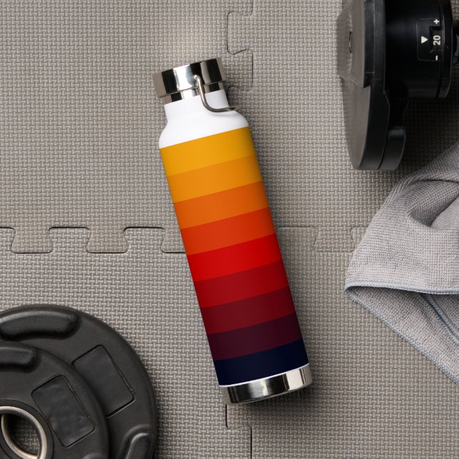 Retro coloured rainbow water bottle (Gym)
