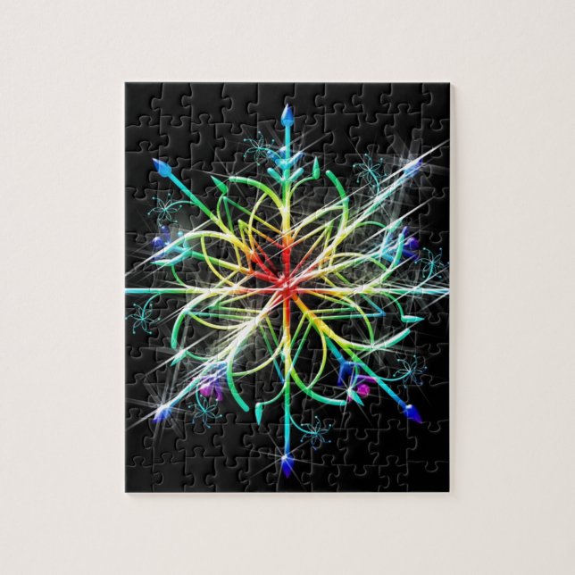 Retro Coloured Star Jigsaw Puzzle (Vertical)
