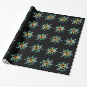Retro Coloured Star Wrapping Paper