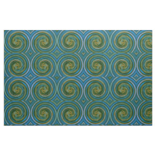 Retro Coloured Twist Abstract Art #21 Fabric