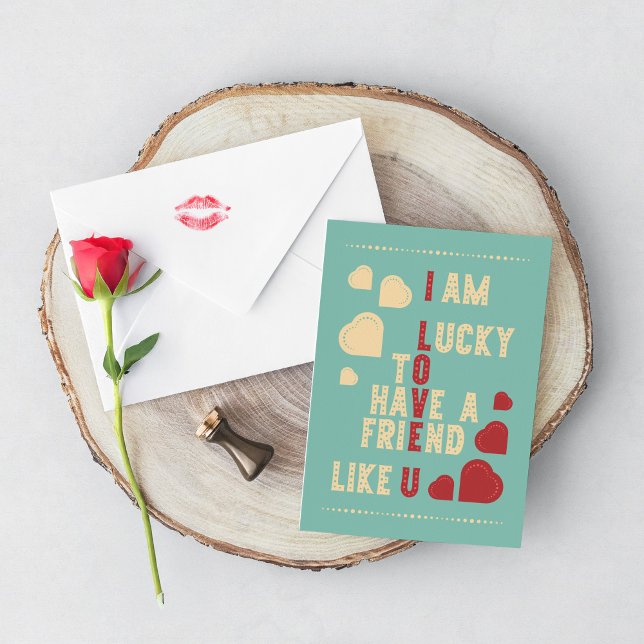 Retro coloured Valentine's day design. Card (Creator Uploaded)