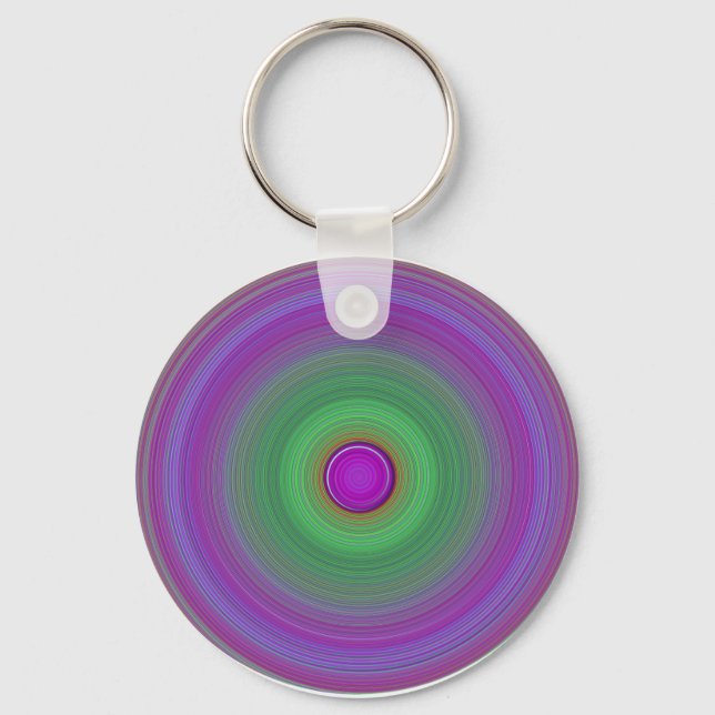 Retro Coloured Vinyl Key Ring (Front)