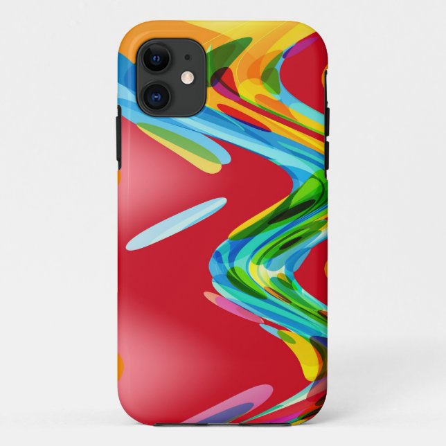 Retro Colourful Abstract Art Design 2 Case-Mate iPhone Case (Back)