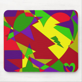 Retro Colourful Abstract Mouse Mat