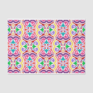 Retro Colourful Abstract Pattern Decoupage Tissue Paper