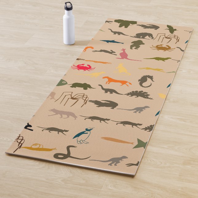 Retro Colourful Animals #5 Yoga Mat (In Situ)