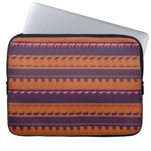 Retro Colourful Animals Pattern #2 Laptop Sleeve