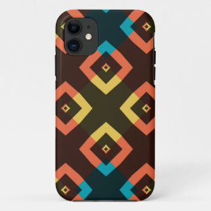 Retro Colourful Argyle Squares iPhone 11 Case